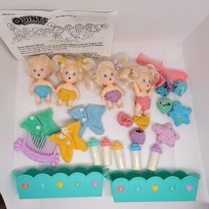 VINTAGE 1991 #10706 TYCO Drink N Wet Quints Dolls *INCOMPLETE READ*